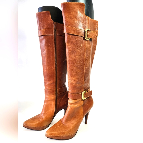 Knee-High Leather Boots Size 7 - Picture 2 of 8